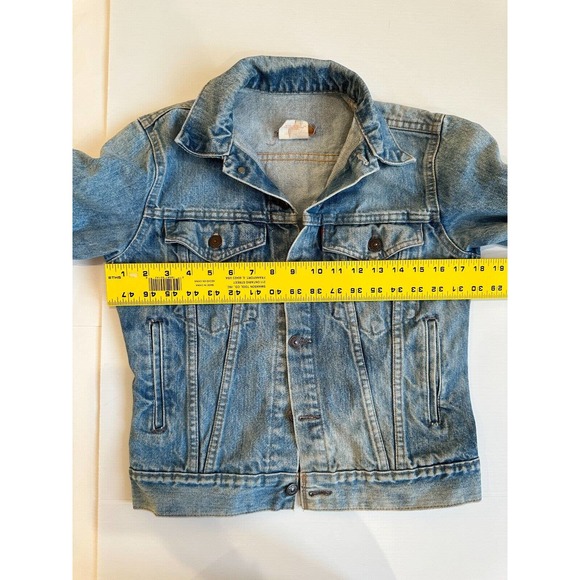 Levi's Strauss Vtg Light Acid Wash Y2K JacketYouth Girls Size 16 with Issues - Picture 4 of 11